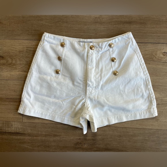 NWT Zara White Women's Sailor Shorts Shorts - Picture 1 of 7